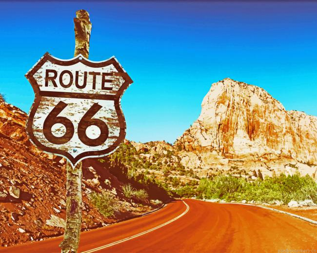 Route 66 In Arizona Painting By Numberss.png