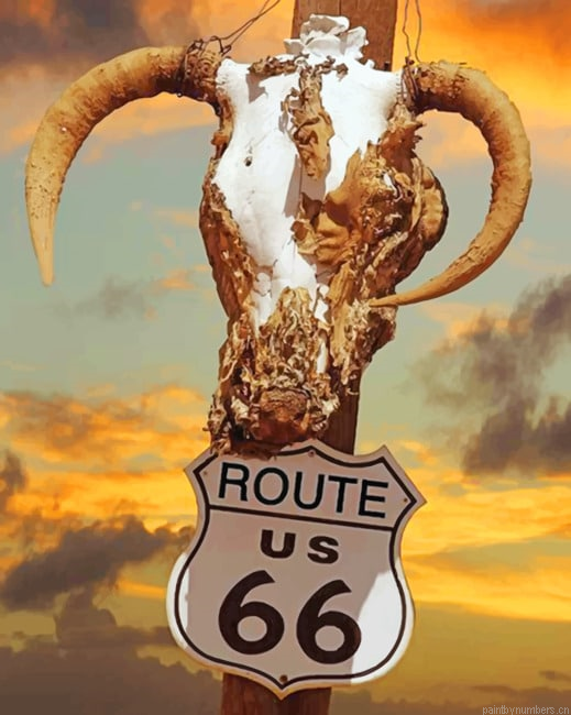 Route Road 66 Trip Painting By Numberss.png