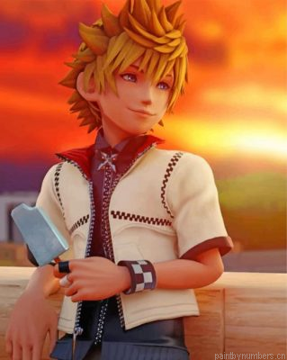 Roxas Kingdom Hearts Painting By Numbers.png