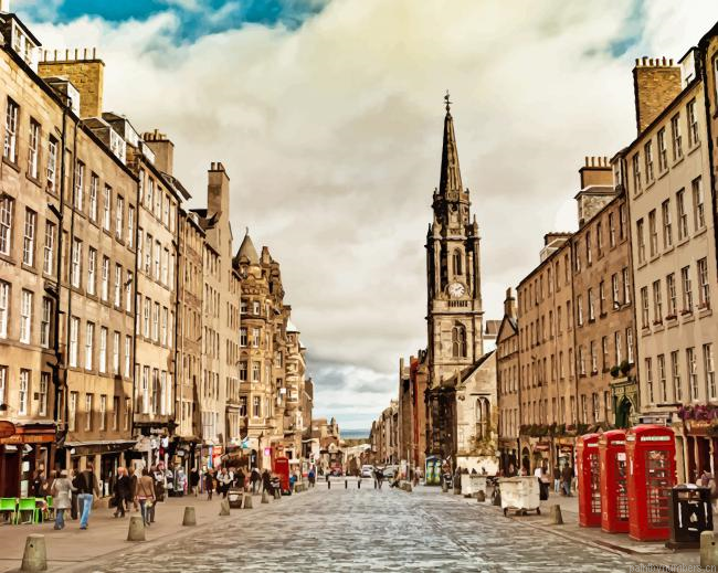 Royal Mile Edinburgh Scotland Cities Painting By Numbers.png