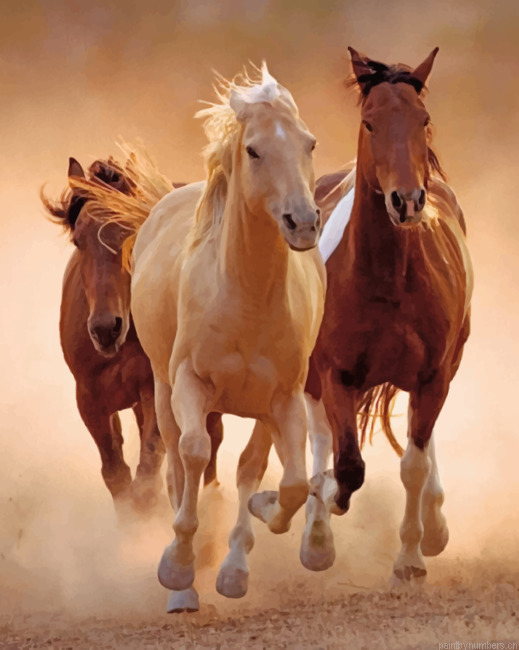 Running Horses Painting By Numberss.png