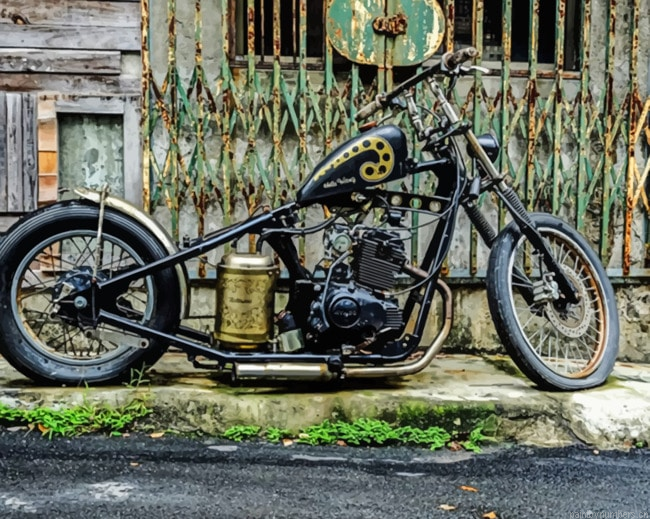 Rusty Old Harley Davidson Painting By Numberss.png