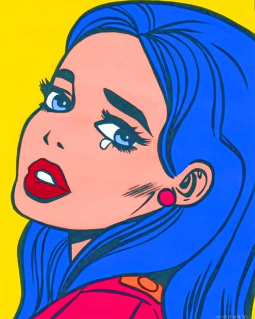 Sad Girl Pop Art Painting By Numberss.png