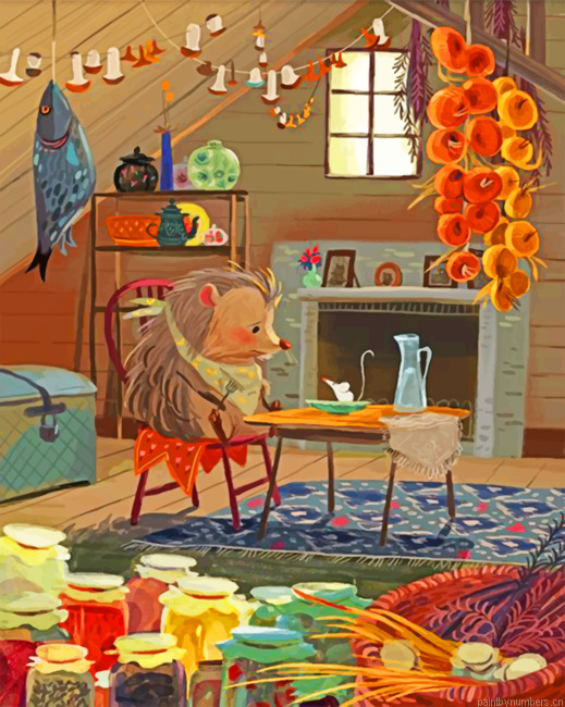Sad Hedgehog Painting By Numberss.png