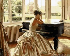 Sad Woman And Piano Painting By Numbers.png