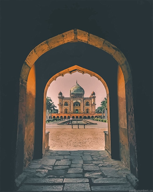 Safdarjung Tomb Delhi India Painting By Numberss.png