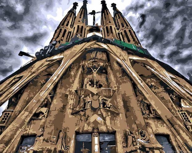 Sagrada Familia Barcelona Painting By Numbers.png