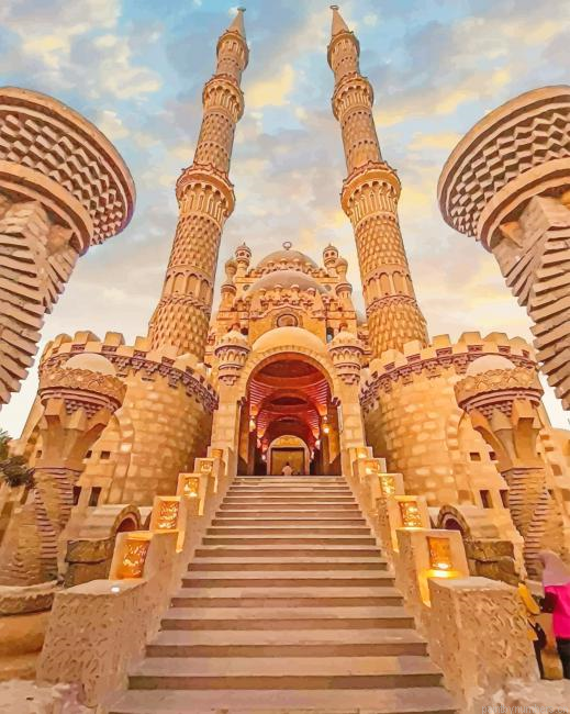 Sahaba Mosque In Egypt Buildings Painting By Numbers.png