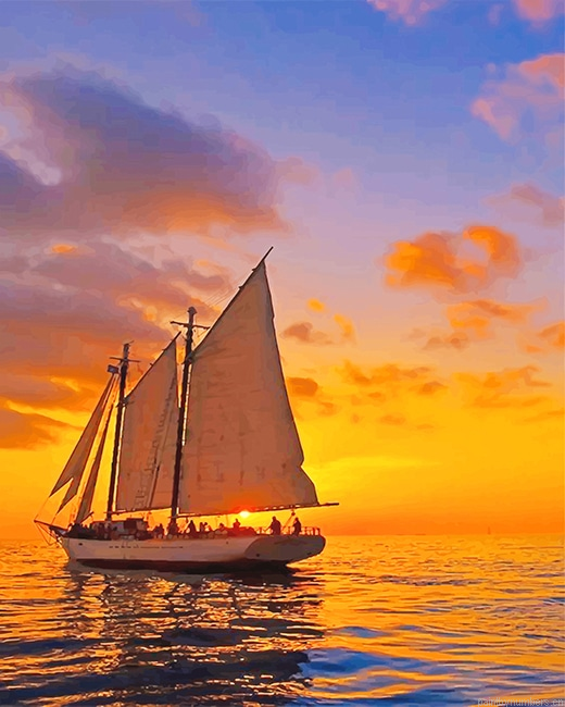 Sailboat In Sea Painting By Numberss.png