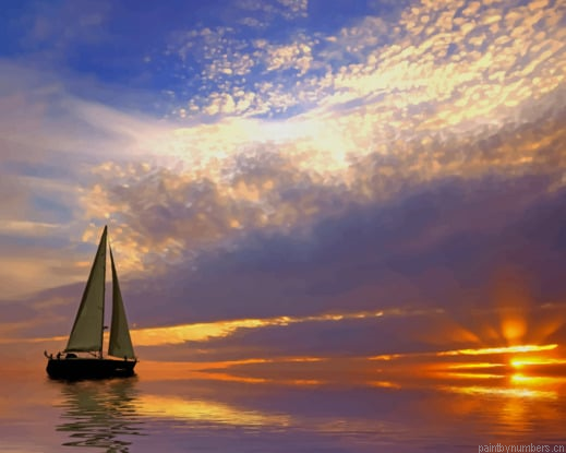 Sailing At Sunset Painting By Numberss.png