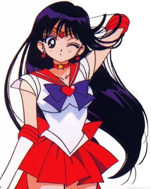 Sailor Mars Amine Painting By Numberss.png