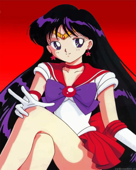 Sailor Mars Painting By Numberss.png
