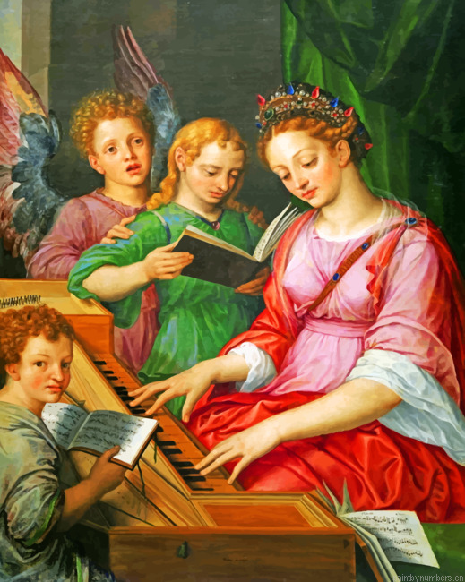 Saint Cecilia Renaissance Painting By Numbers.png
