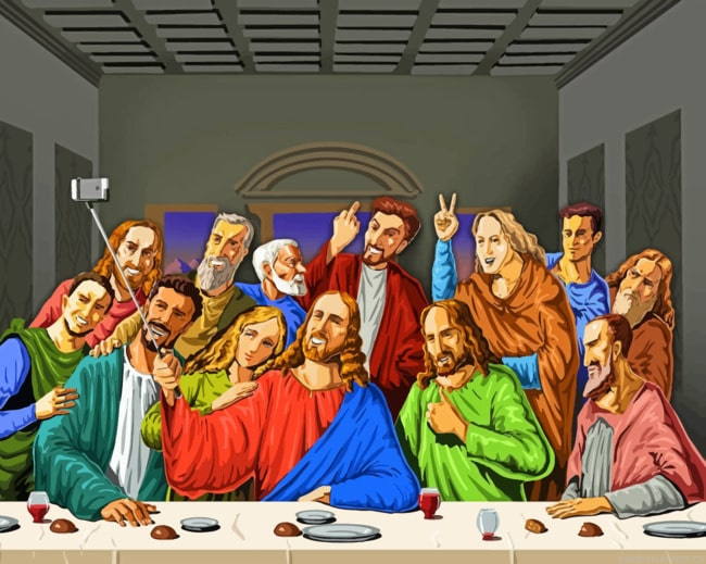 Saint Selfie The Last Supper Painting By Numberss.png