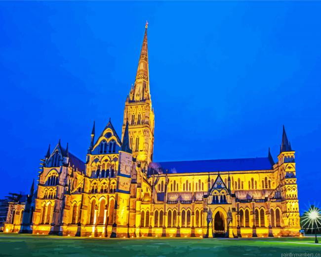 Salisbury Cathedral Uk Painting By Numberss.png