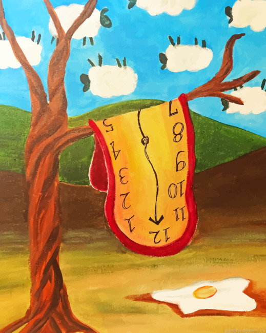 Salvador Dali Clock Art Painting By Numbers.png