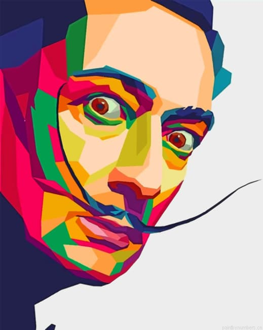 Salvador Dali Pop Art Painting By Numberss.png