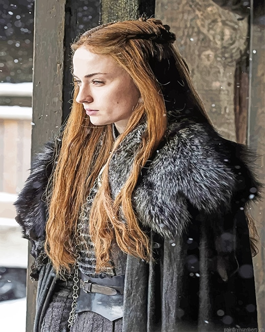 Sansa Stark Game Of Thrones Sophie Turner Painting By Numbers.png