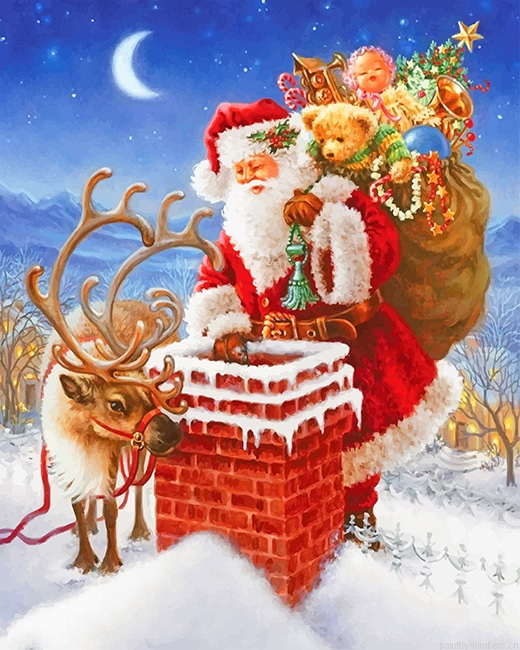 Santa Christmas Painting By Numberss.png