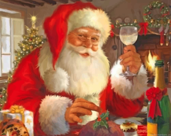 Santa Claus Celebrating Painting By Numbers.png