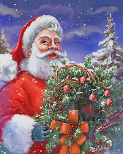 Santa Claus Christmas Painting By Numberss.png
