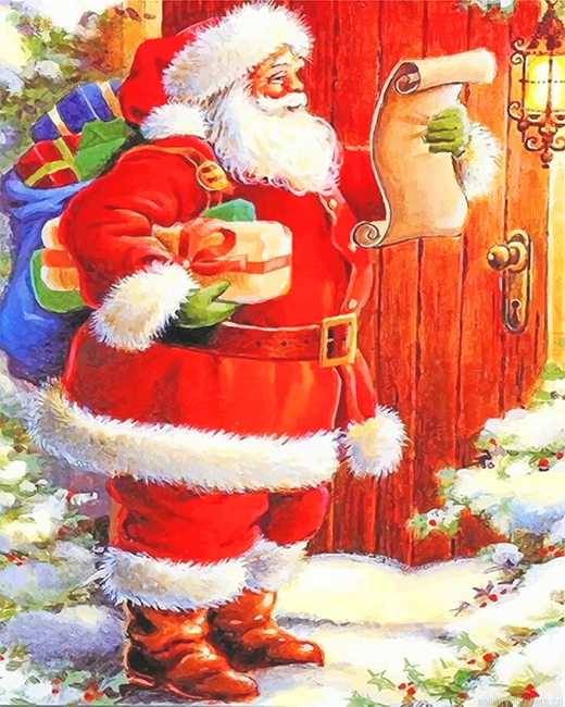 Santa Gifts Card Christmas Painting By Numberss.png
