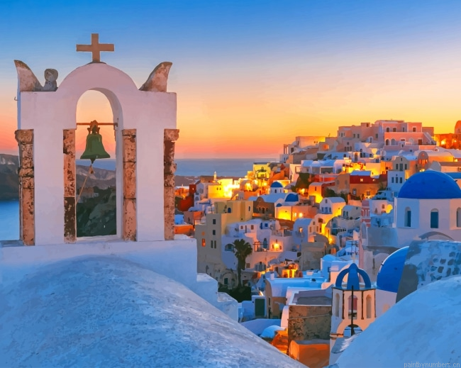 Santorini Chruch Cities Painting By Numberss.png