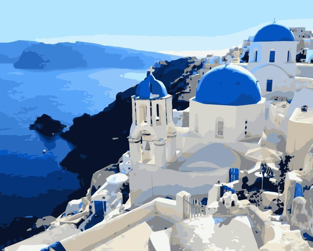Santorini Greece Cities Painting By Numbers.png