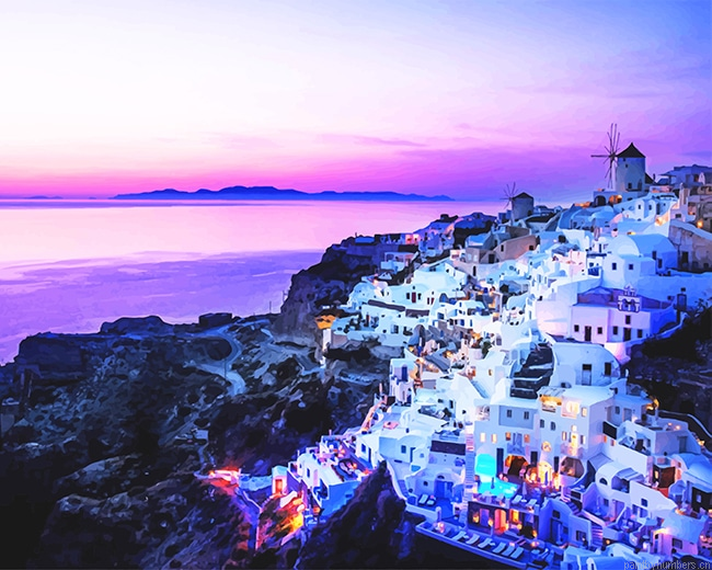 Santorini Island Greece Cities Painting By Numbers.png