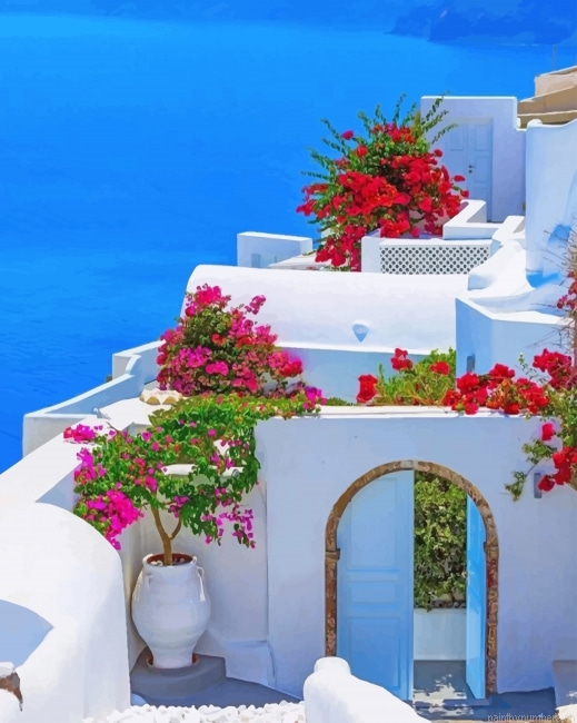 Santorini Mediterraneo Painting By Numberss.png
