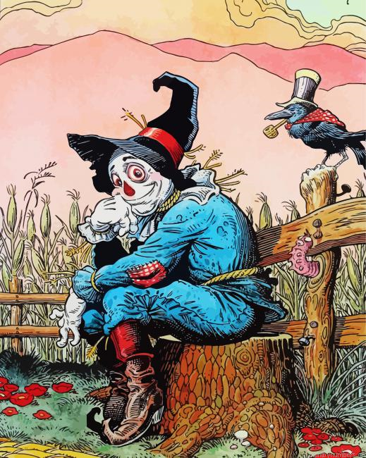 Scarecrow Wizard Of Oz Painting By Numberss.png