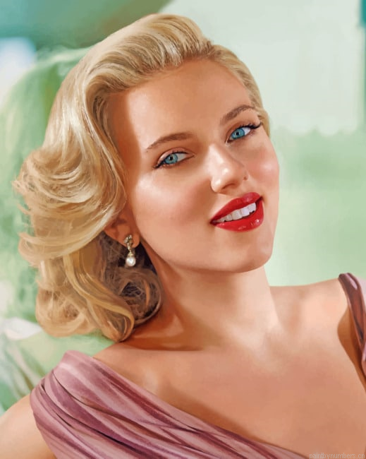 Scarlett Johansson Portrait Actors Painting By Numberss.png