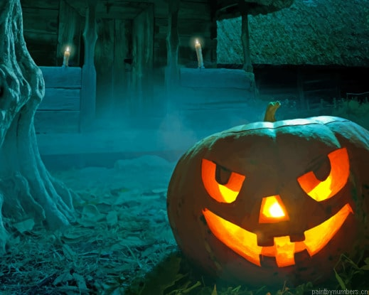 Scary Halloween Holidays Pumpkin Painting By Numberss.png