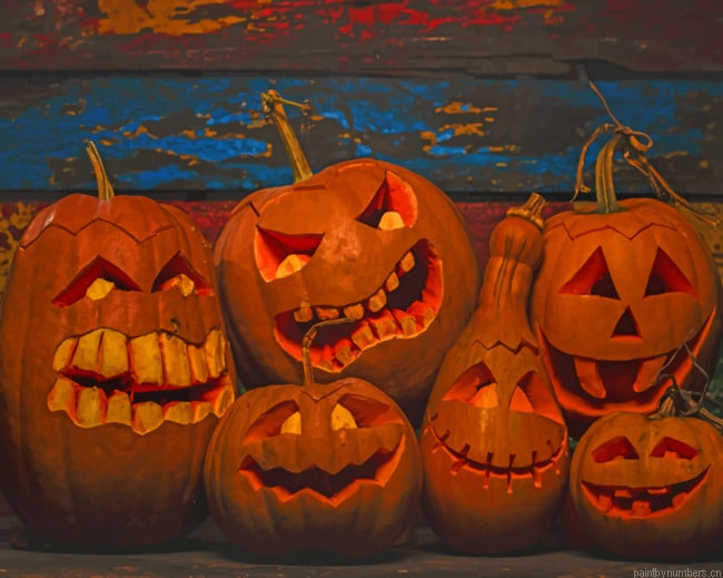 Scary Halloween Pumpkins Painting By Numberss.png
