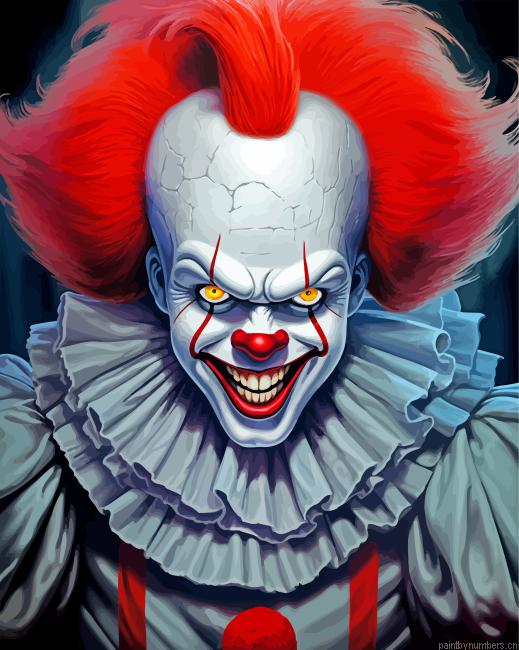 Scary Pennywise Painting By Numberss.png
