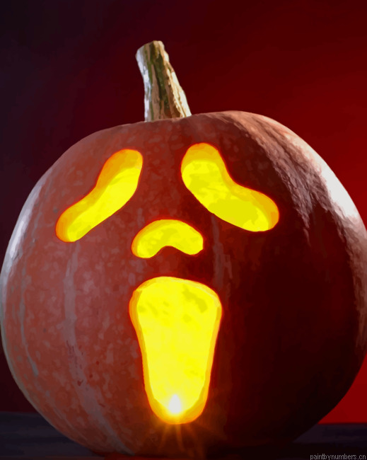 Scary Pumpkin Halloween Painting By Numberss.png