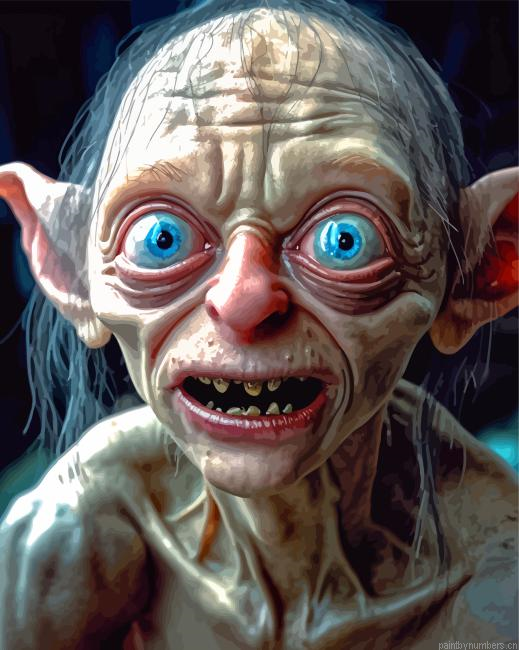 Scary Smeagol Painting By Numberss.png