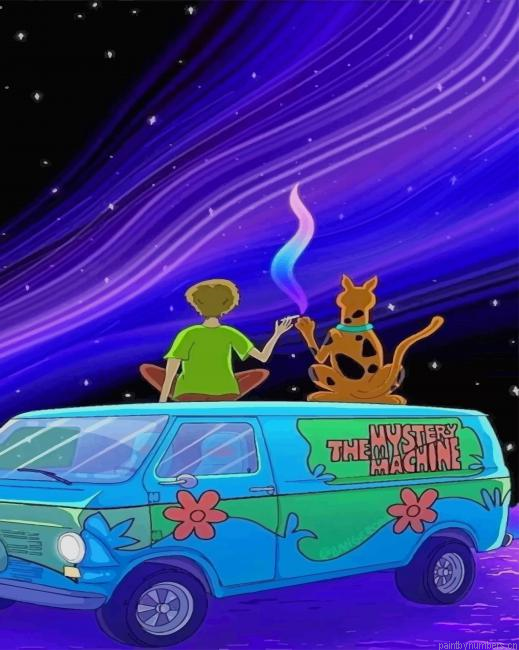 Scooby Doo And Shaggy Smoking Painting By Numbers.png