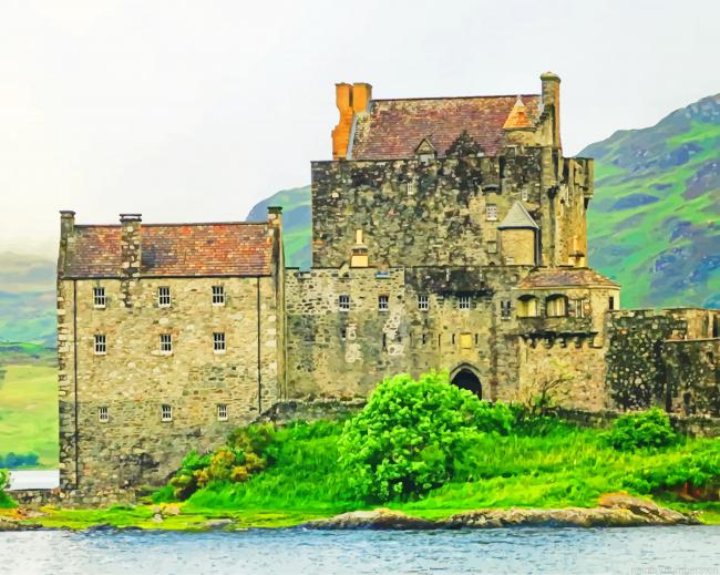 Scotland Castle Buildings Painting By Numberss.png