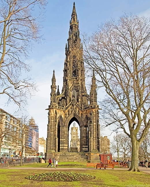 Scott Monument Buildings Painting By Numbers.png