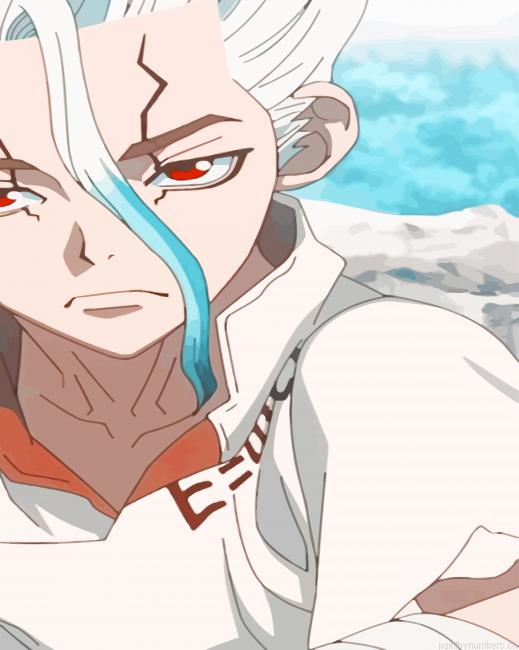 Senku Ishigami Dr Stone Animations Painting By Numberss.png