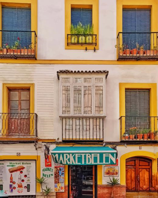 Seville Streets Cities Painting By Numberss.png