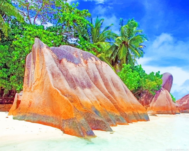 Seychelles Shores In Beach Seascapes Painting By Numberss.png