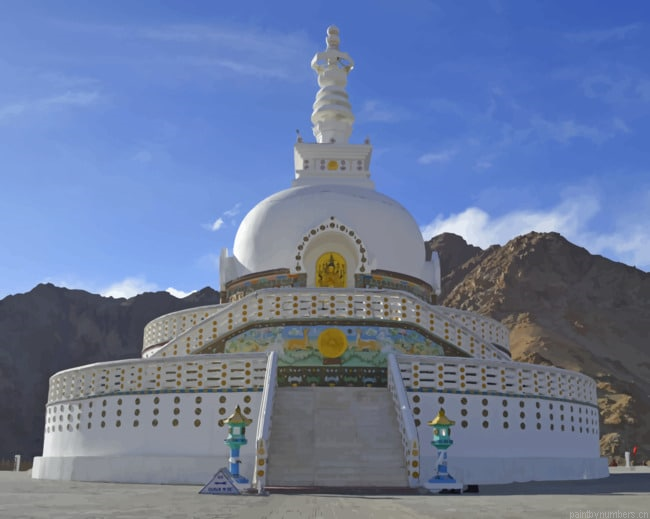Shanti Stupa Temples Painting By Numberss.png
