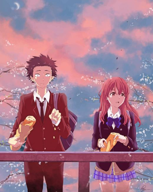 Shoya And Shouko Nishimiya Animations Painting By Numberss.png
