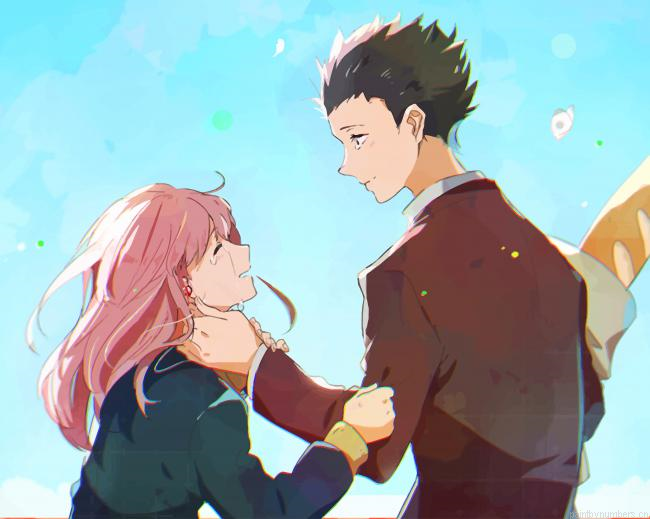 Shoya Ishida And Shouko Nishimiya Animations Painting By Numberss.png