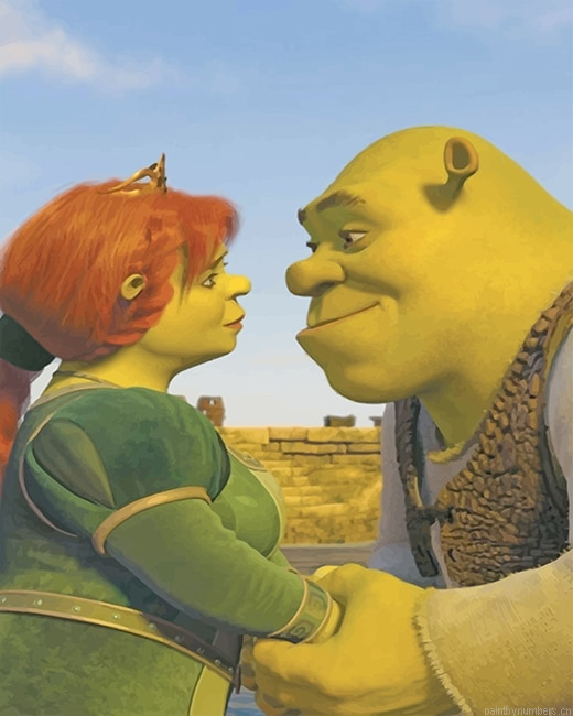 Shrek And Fiona Animations Painting By Numberss.png