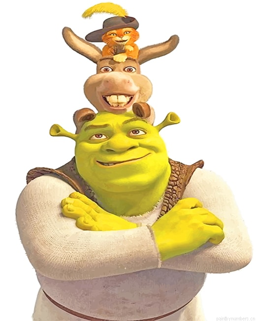 Shrek And His Friends Animations Painting By Numbers.png