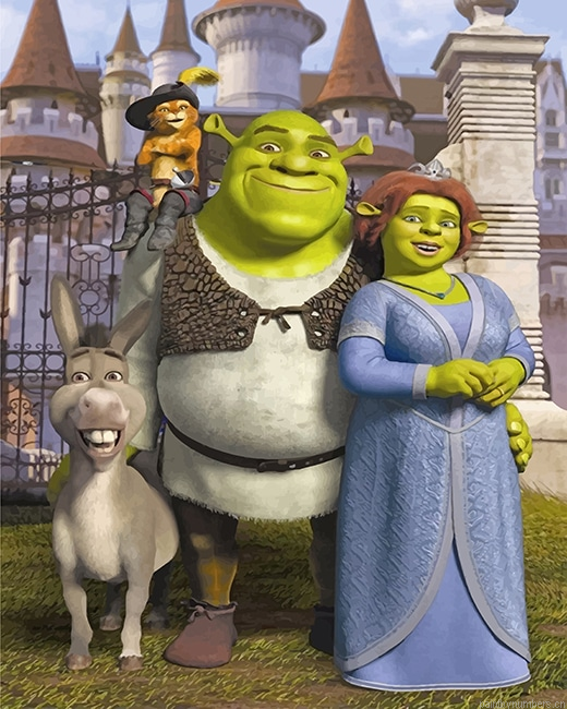 Shrek Family Animations Painting By Numberss.png