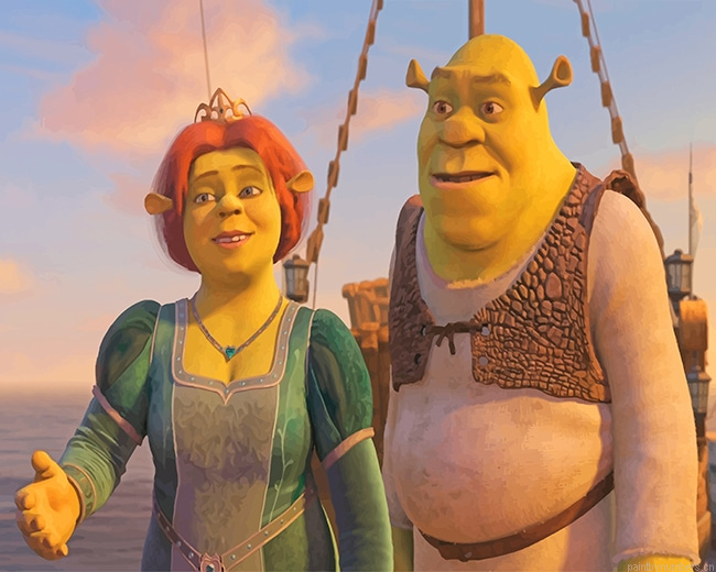 Shrek And Fiona Animations Painting By Numbers.png